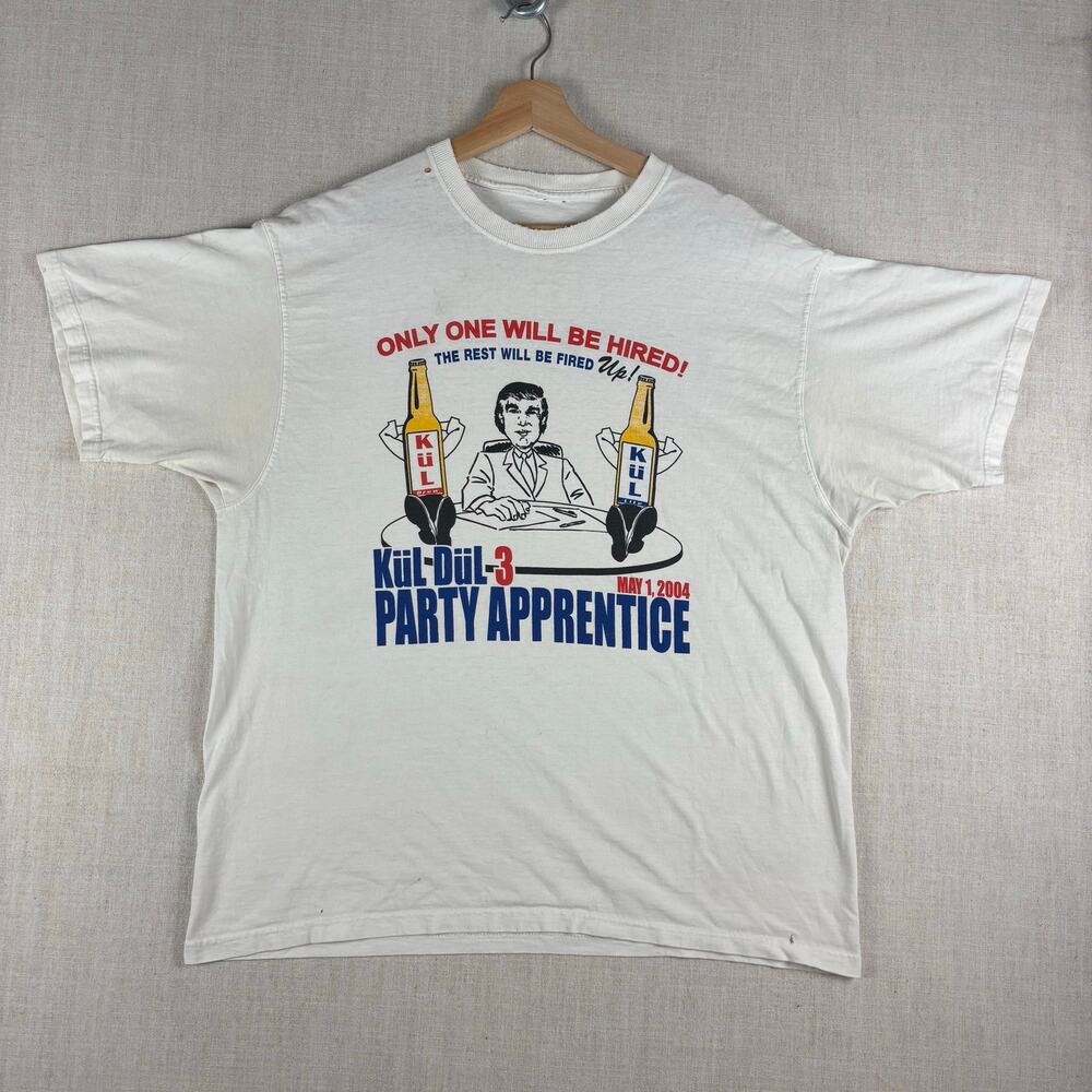 Vintage Donald Trump The Apprentice Obscure Kul Beer Wisconsin Parody XL Shirt